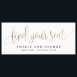 Lovely Calligraphy Find Your Seat Card<br><div class="desc">Stylish seating cards to help your guests find their seats. Design by © berryberrysweet . Matching items and printable digital files are available! Visit our website at www.berryberrysweet.com for more details!</div>