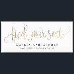 Lovely Calligraphy Find Your Seat Card<br><div class="desc">Stylish seating cards to help your guests find their seats. Design by © berryberrysweet . Matching items and printable digital files are available! Visit our website at www.berryberrysweet.com for more details!</div>