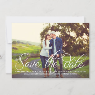 Lovely Calligraphy Script Photo Save the Date