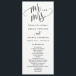 Lovely Calligraphy Wedding Ceremony Program Programme<br><div class="desc">Plan a stylish celebration with this modern invitation that your guests will adore. 
Design by © berryberrysweet . Printable digital files are available! Visit our website at www.berryberrysweet.com for more details!</div>