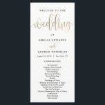 Lovely Calligraphy Wedding Program Faux Gold Programme<br><div class="desc">Simply elegant programs that are perfect for sharing important details of your special day with your guests. Design by © berryberrysweet . Printable digital files are available! Visit our website at www.berryberrysweet.com for more details!</div>