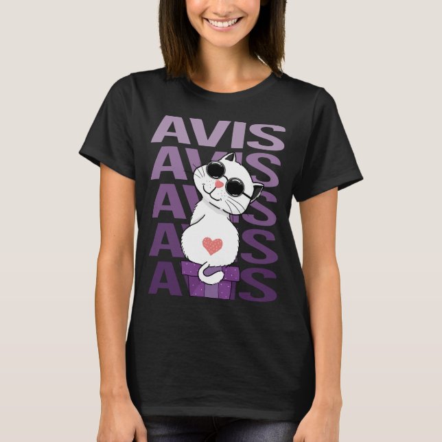 Lovely Cat - Avis Name T-Shirt (Front)