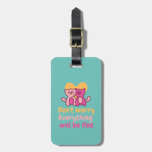 Lovely Cat Couple Luggage Tag