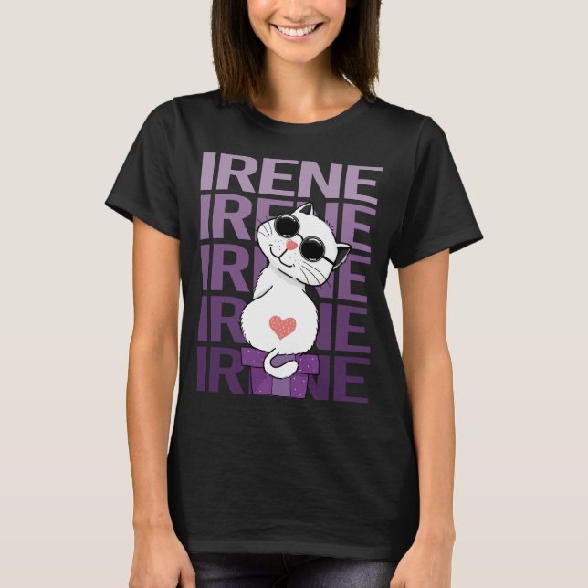 Lovely Cat - Irene Name T-Shirt (Front)