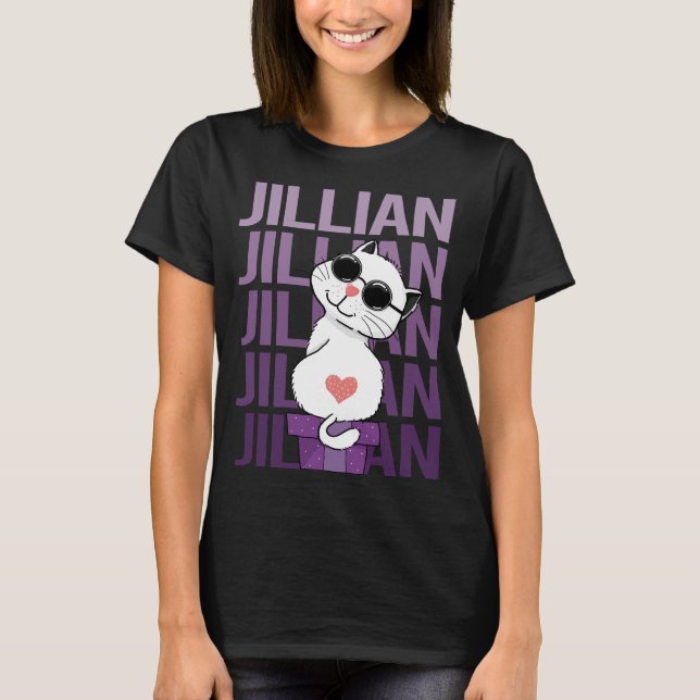 Lovely Cat - Jillian Name T-Shirt (Front)