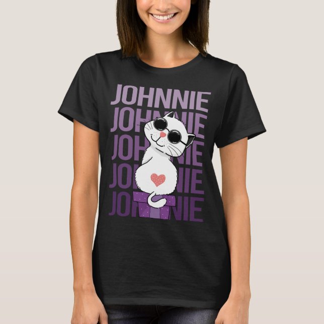 Lovely Cat - Johnnie Name T-Shirt (Front)