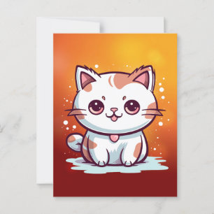 Lovely Cat Kawaii Style Clipart-47758 Postcard