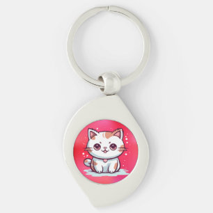 Lovely Cat Kawaii Style Clipart Key Ring