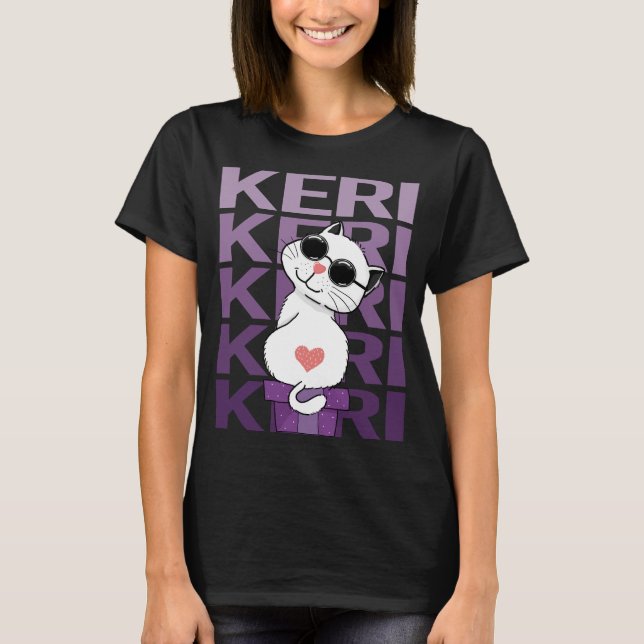 Lovely Cat - Keri Name T-Shirt (Front)