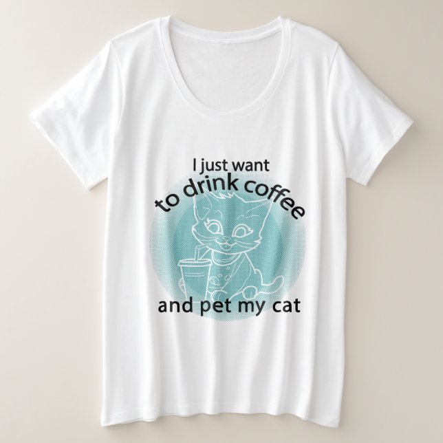 Lovely cat plus size T-Shirt (Design Front)