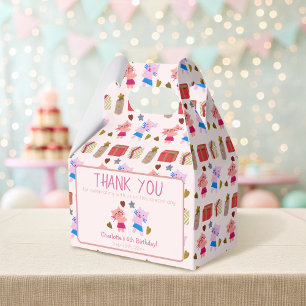 Lovely Cats with Gifts Kids Pink Birthday Party Favour Box