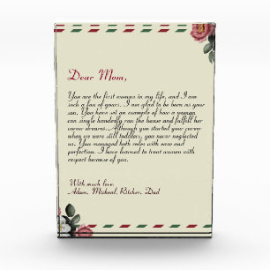 lovely Chic Personalised Love Letter Handwritten  Photo Block