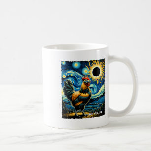 Lovely Chickens Starry Night Funny Chickens Solar  Coffee Mug