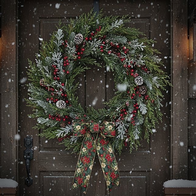 Lovely Christmas chinoiserie floral Satin Ribbon (Creator Uploaded)