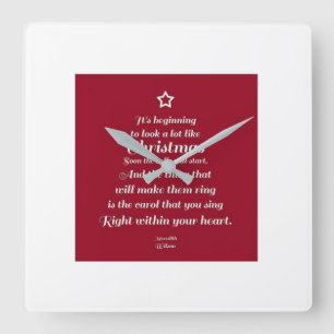 "LOVELY CHRISTMAS POEM" CHRISTMAS CLOCK