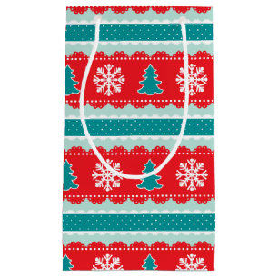 Lovely Christmas Snowflakes Polka Dots Pattern Small Gift Bag