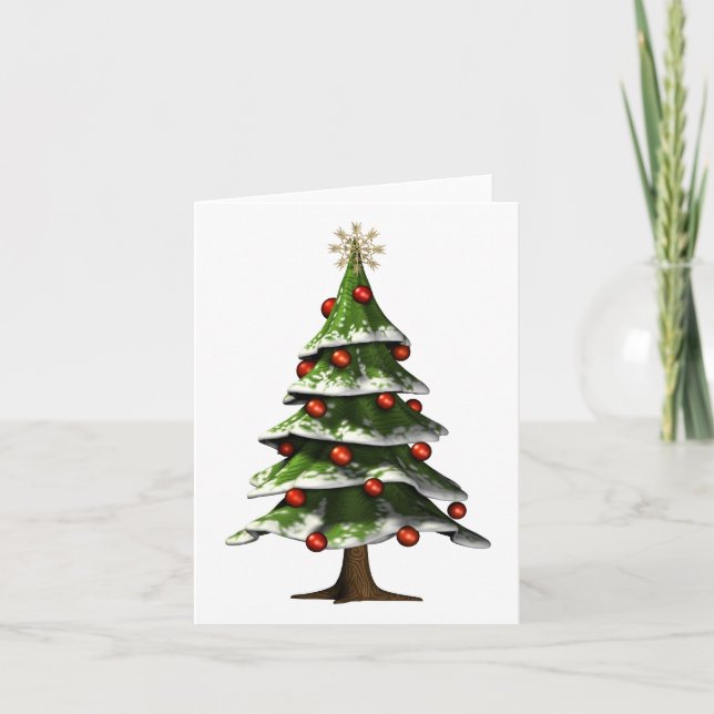 Lovely Christmas Tree Holiday Card (Front)