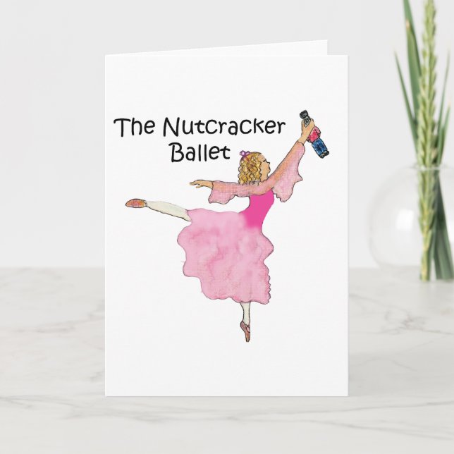 Lovely Clara and her Nutcracker Holiday Card (Front)