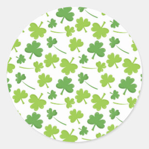 Lovely Clovers St. Patrick's Theme Classic Round Sticker