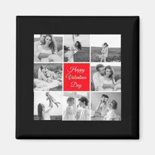 Lovely Collage Couple Photo Happy Valentines Day T Magnet