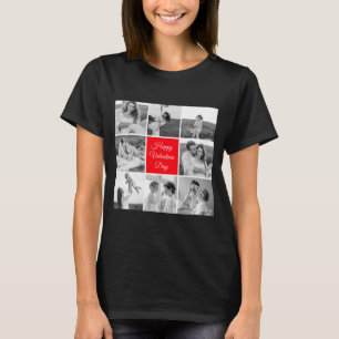 Lovely Collage Couple Photo Happy Valentines Day T T-Shirt