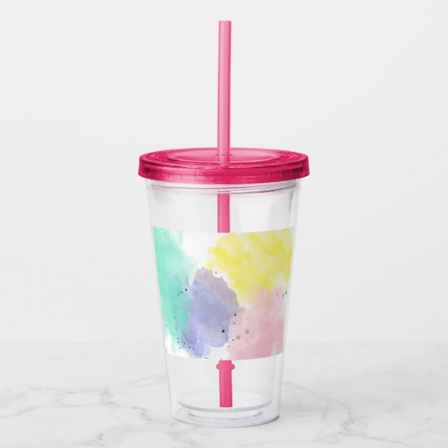 Lovely Colors With a Gentle Touch   Acrylic Tumbler (Front)