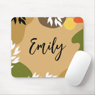 Lovely colourful abstract Monogram Colour matching Mouse Pad