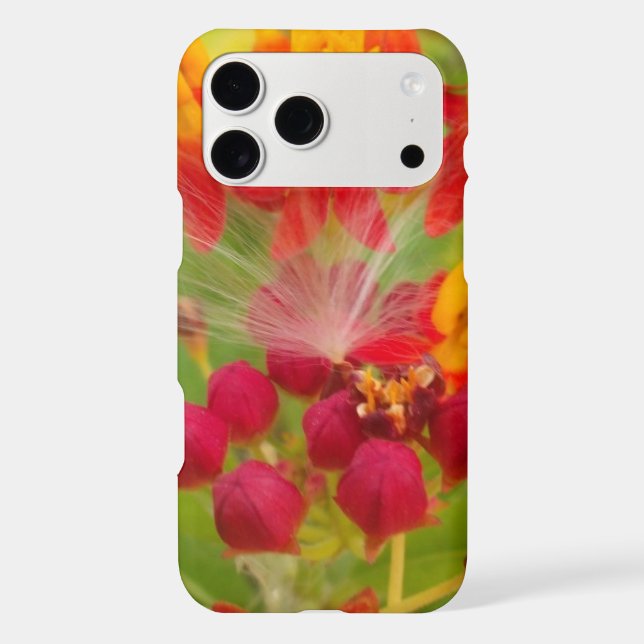 Lovely Colourful Floral with Milkweed Art Print (Back)
