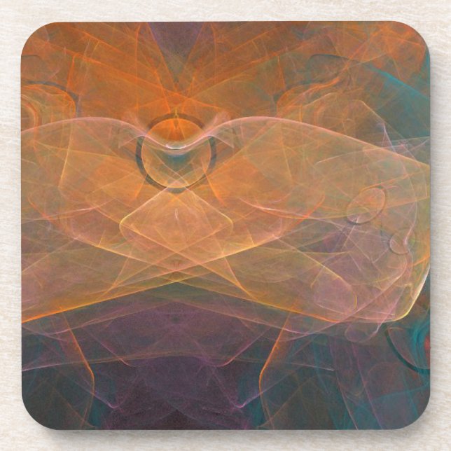 Lovely Colours Abstract Coaster (Front)