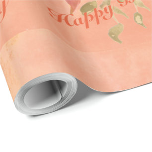 Lovely Coral Peach Watercolor Paper Products