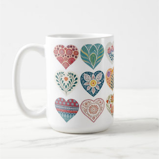 "Lovely & Cosy Heart-Themed Coffee Cup" Mug