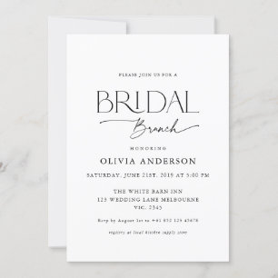 Lovely Couple Font Bridal Brunch Invitation