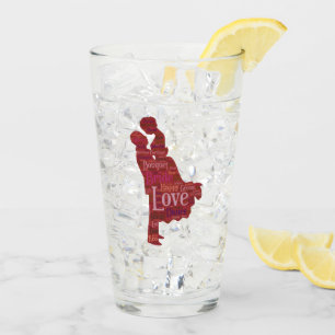 Lovely Couple Glass Cup