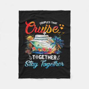 Lovely Couples That Cruise Together Fleece Blanket