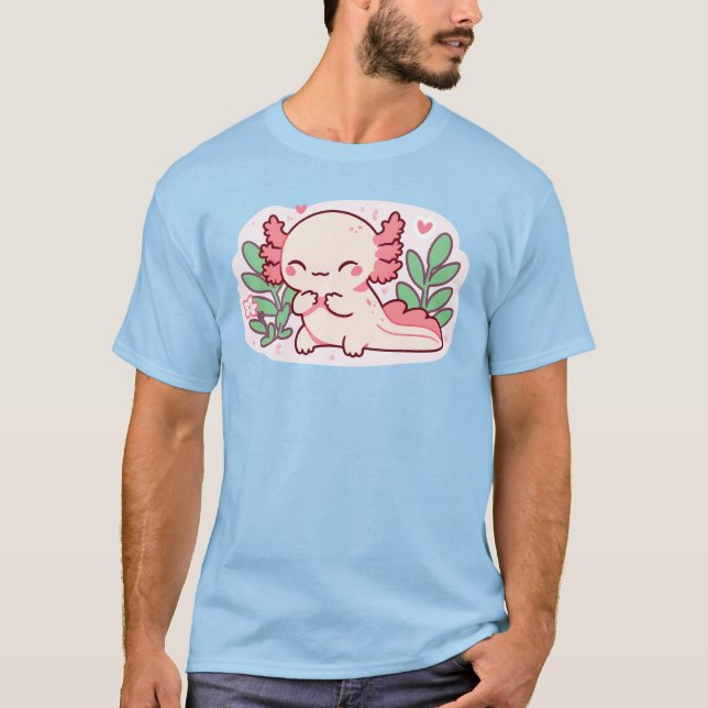 Lovely Cute Axolotl, Kawaii Axolotl Shirt (Front)