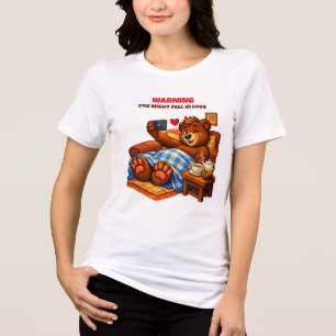 Lovely Cute Bear T-Shirt Tri-Blend Shirt