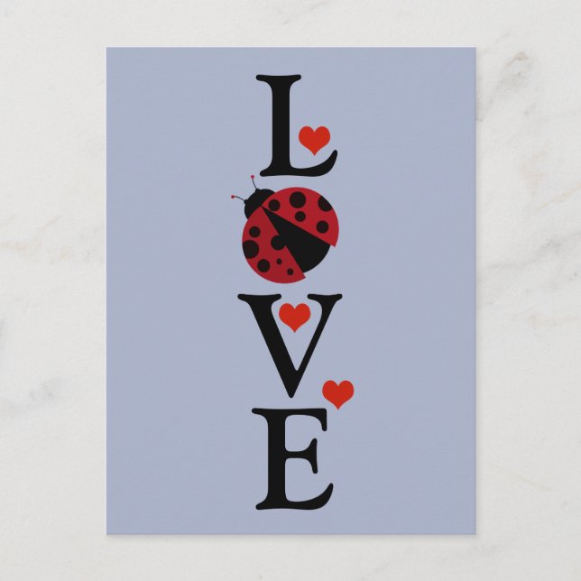 lovely cute ladybug postcard (Front)