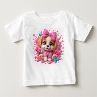 Lovely, cute little puppy with big eyes baby T-Shirt