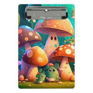 Lovely cute mushrooms mini clipboard