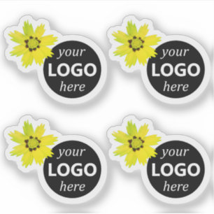 Lovely Cute Yellow Flowers with Logo Pic Image