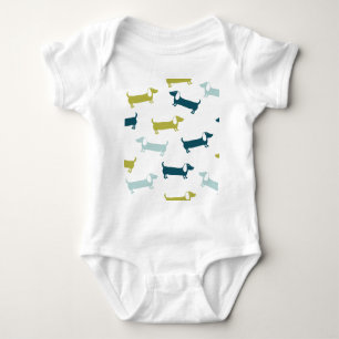 Lovely dachshunds in great colours baby bodysuit