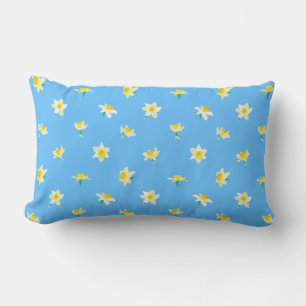 Lovely daffodils Yellow Narcissus. Lumbar Cushion