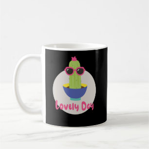 Lovely day Kawaii funny cactus wearing sunglasses Coffee Mug