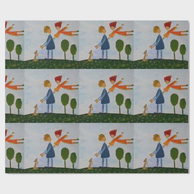 Lovely Day Romantic Walk  Matte Wrapping Paper (Flat)
