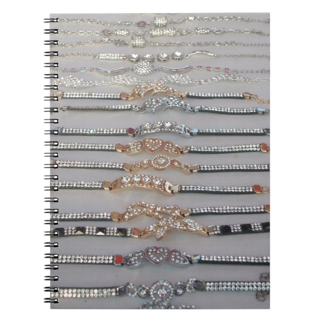 Lovely Diamind Jewellery heart design art collecti Spiral Notebook (Front)