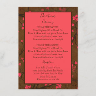 Lovely directions enclosure card