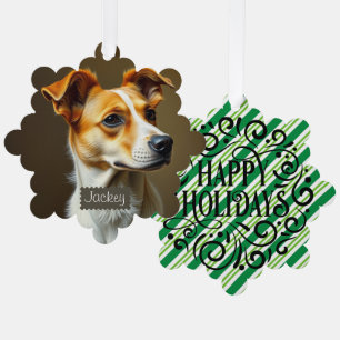 Lovely dog Create your own Holiday Tree Decoration Card
