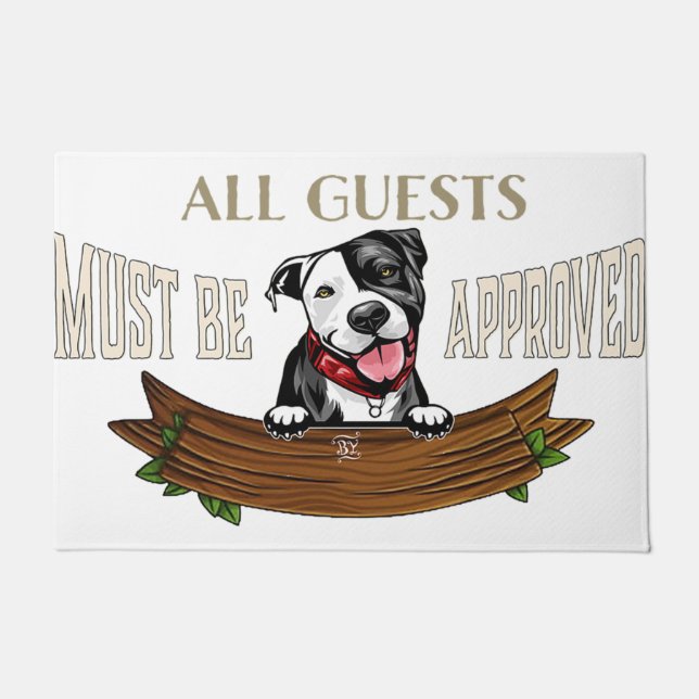 Lovely Dog Smiling Mat, Dog Owners Present Doormat (Front)