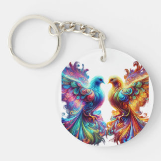 Lovely Doves Love Key Ring