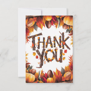 Lovely Dreamy Autumn Fall Thank You Card